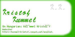 kristof kummel business card